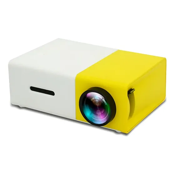 Mini Proyector Led Multimedia Hdmi Usb Micro Sd Av Color Amarillo/blanco