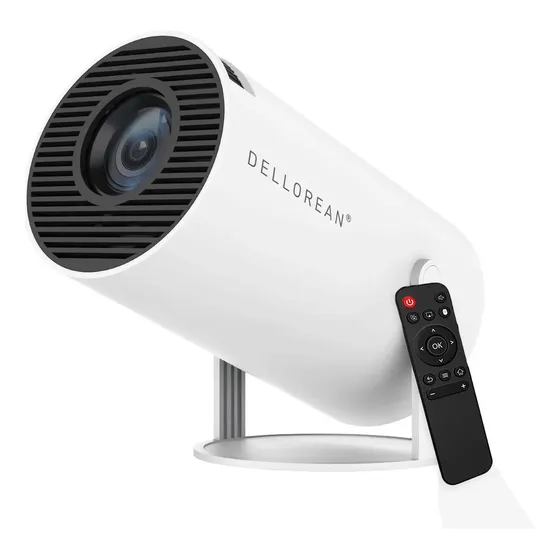 Mini Proyector Smart Led Android Wifi 720p Dellorean Color Blanco