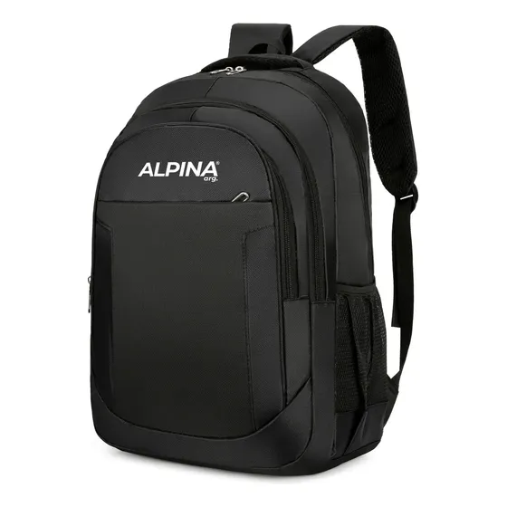 Mochila Alpina Urbana 30 Litros Mod 2216/17 Gran Capacidad Color Negro 2216 Diseño De La Tela Liso