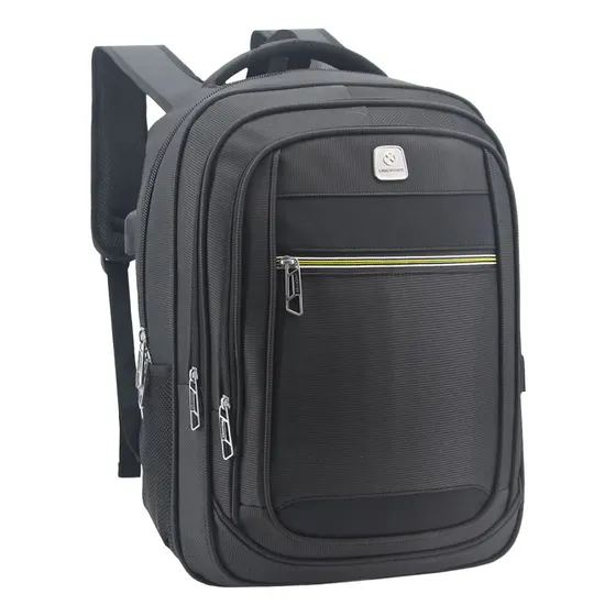 Mochila Porta Notebook Con Usb De Viaje Ejecutiva Unicross 62.3785 Reforzada Urbana Color Negro