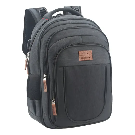 Mochila Wilson Original Porta Notebook Con Usb Ideal Para Oficina Trabajo Ejecutiva Urbana Reforzada Gym Color Negro 65.11113BR