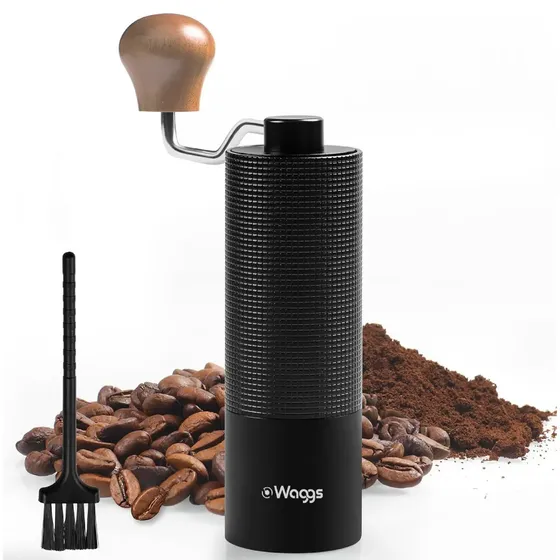 Molinillo Cafe Manual Profesional Waggs Molienda Regulable De Acero Inoxidable