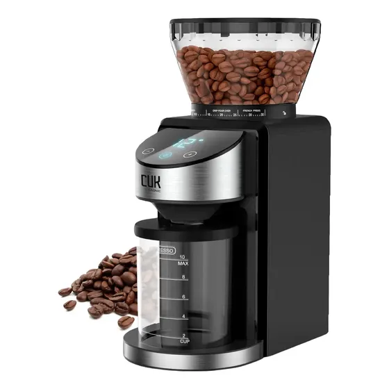 Molinillo De Café Eléctrico Cuk By Gadnic 240 Gramos 200W Control Táctil 35 Niveles Semillas