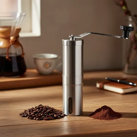Molinillo De Cafe Manual Moledor Triturador De Granos Alta Precision Portable Granos Acero Semilla Coffe Station