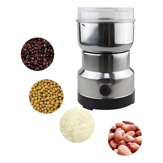 Molinillo Electrico Cafe Granos Semillas 150w Acero Inox Tap Plateado
