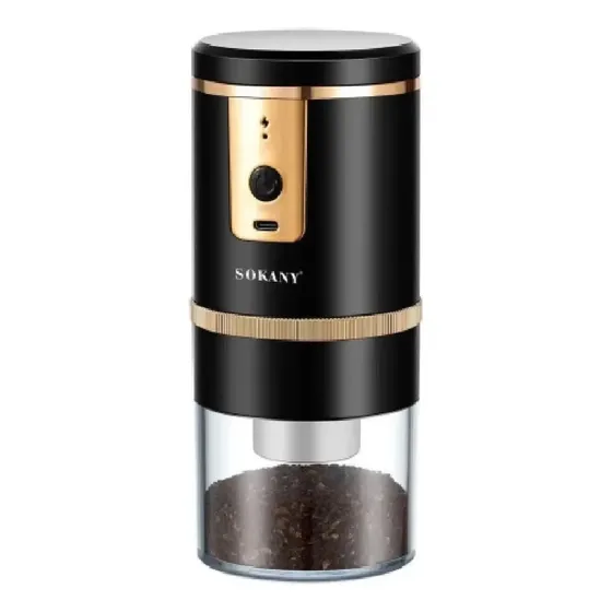 Molinillo Eléctrico Sokany Recargable USB 13W Negro Cuchillas Inox