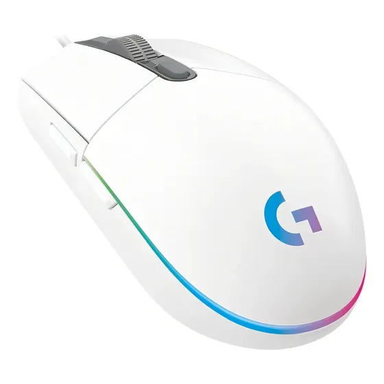 Mouse gamer de juego Logitech GG Series G203 Lightsync G203 blanco