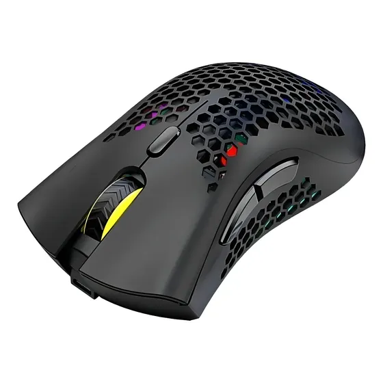 Mouse Gamer Inalámbrico Recargable K-Snake BM600 RGB 7 Botones Ambidiestro