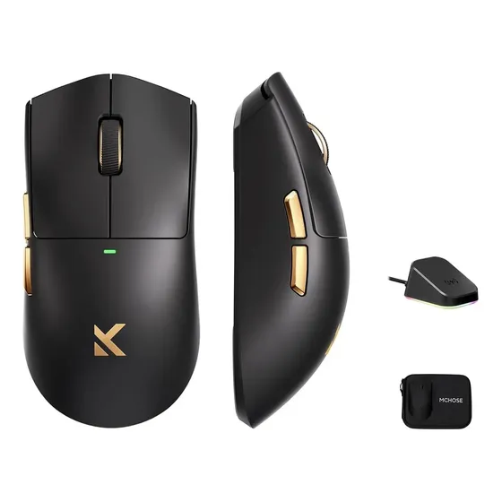 Mouse Gamer Mchose K7 Ultra Trimodo 8K Hz Inalámbrico y Cable USB-C