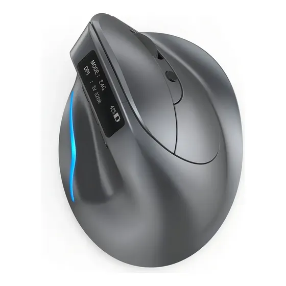 Mouse Vertical Inalámbrico Gamer Zelotes F26c Ergonomía RGB Bluetooth
