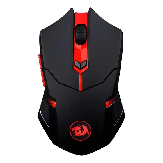 Mouse y Pad 2 en 1 Gamer Redragon M601WL-BA Negro/Rojo