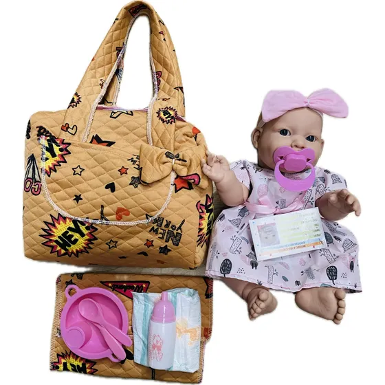 Muñeca Bebé Real 36cm Con Bolso - Juguetes Cs