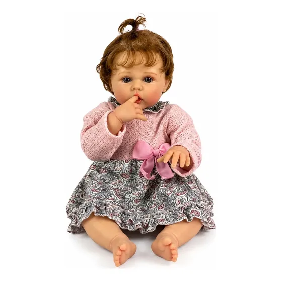 Muñeca Bebé Reborn Cuerpo Tela 50 Cm Piel 3d
