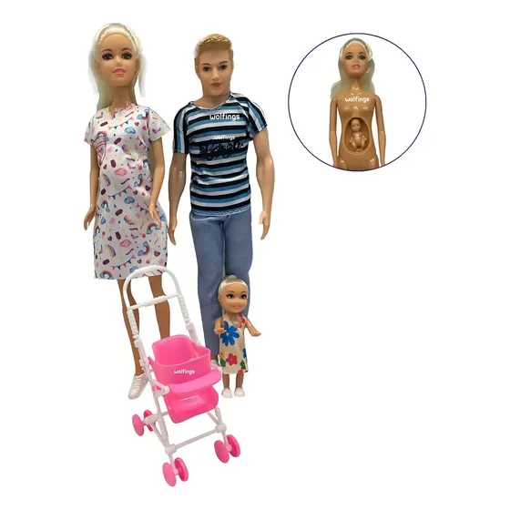 Muñeca Tiny Familia Futura Mamá Mama Embarazada Bebe Hija