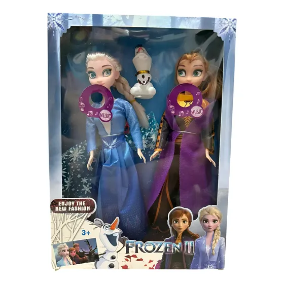 Muñecas Frozen X2 Con Música Caja