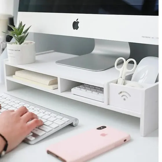 Organizador De Escritorio Con Soporte Para Monitor