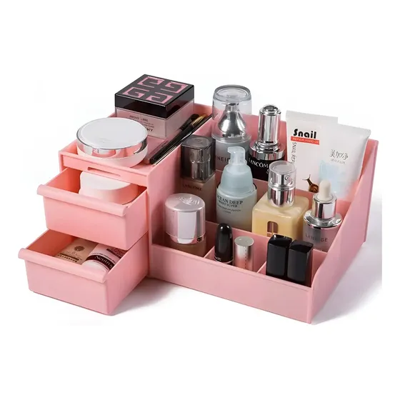 Organizador Maquillaje Cremas Organizador Escritorio Practic Color Rosa