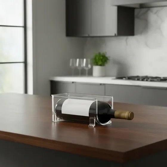 Organizador Soporte Acrílico Porta Botella Apilable Cocina.