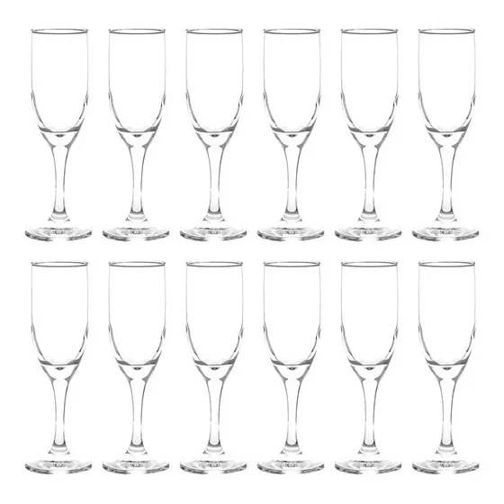 Pack 12 Copas Champagne Vidrio 178 ml Aragon Cristar