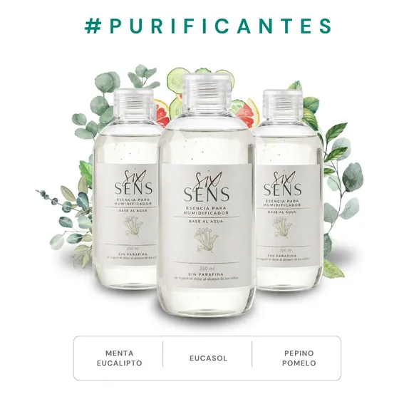 Pack 3 Esencias 250ml Para Humidificador Six Sens