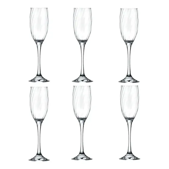 Pack de 6 Copas Nadir Ravena de Vidrio para Champagne 190ml