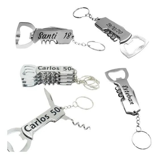 Pack Souvenir Llavero Destapador Personalizado Cumpleaños