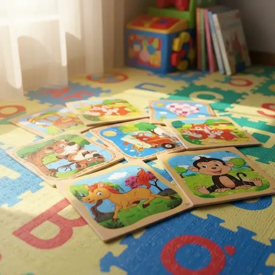 Pack X 10 Rompecabeza Madera Animales Transportes Souvenir