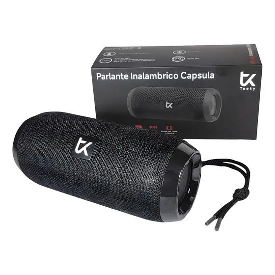 Parlante Bluetooth Portátil Teeky TG-117 Negro Inalámbrico con Radio USB
