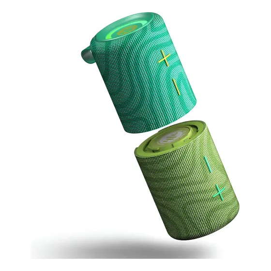 Parlante Portátil 2 en 1 Stromberg Mega Twin Ipx4 Bluetooth Color Verde lima Usb-c