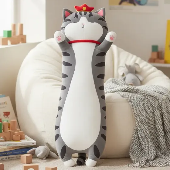 Peluche Gato Emperador Kawaii Gigante Importado Premium