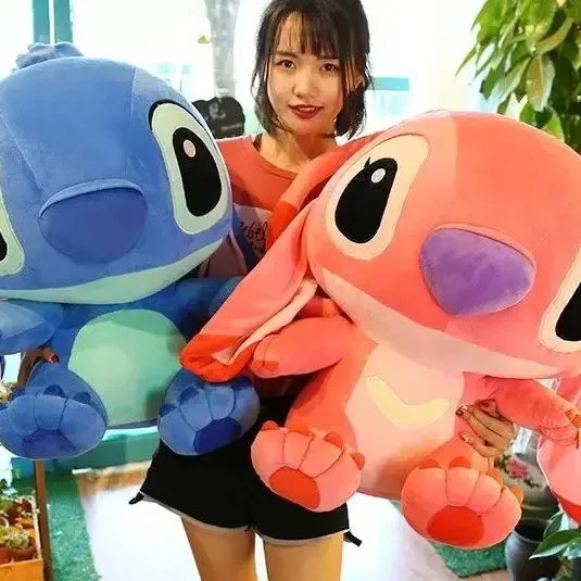 Peluche Stitch Gigante Azul O Rosa Angela   60 Cm