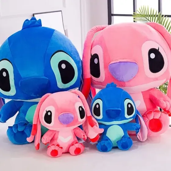 Peluche Stitch Gigante Azul O Rosa Angela   60 Cm