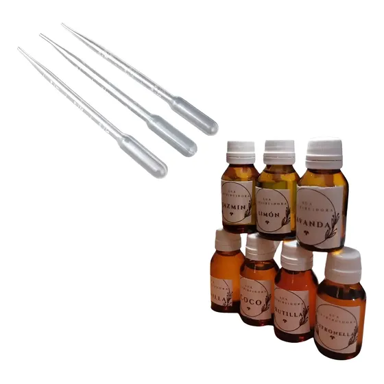Pipetas De 3ml X 10u + Esencias Puras De 20cc X 10u.