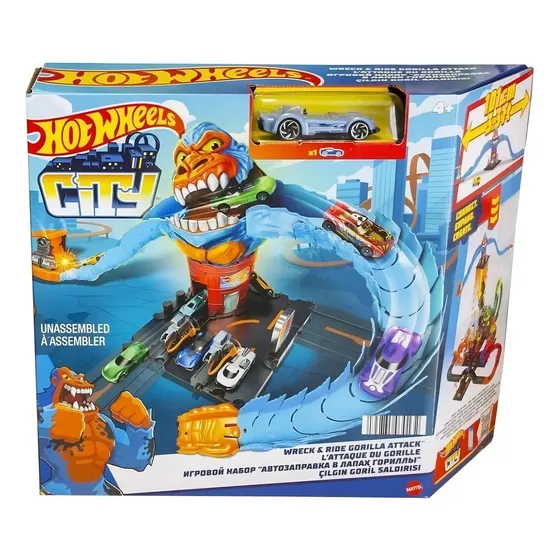 Pista Circuito Hot Wheels City Gorilla Attack Post