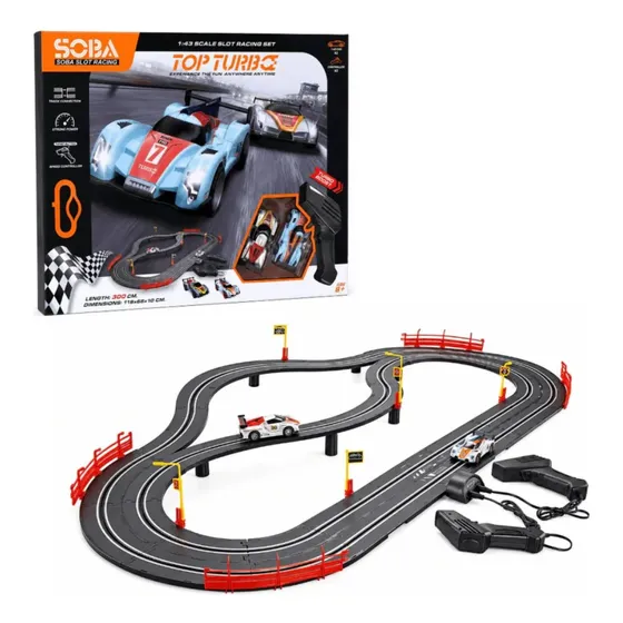 Pista De Autos Con Luz Y Sonido 3 Mts Carga Usb 2 Autos