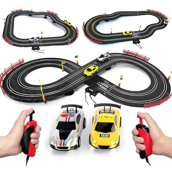 Pista De Autos Deportivos 3 En 1 Con Cable Usb 280cm Color Multicolor