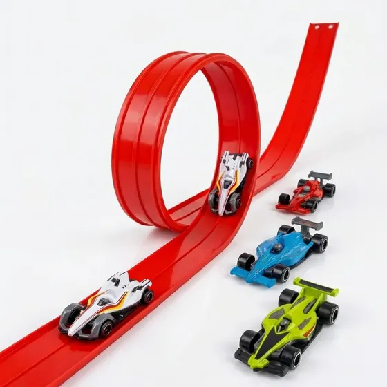 Pista De Autos Flexible Track Racing 360 Loop + 4 Autitos