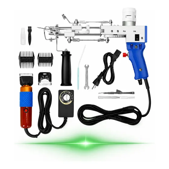 Pistola Tufting 2 En 1 Con Kit Cortador Esquilador Alfombras