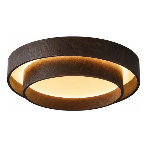 Plafon Led Sal Madera Aplique 50cm 48w Cct Luz Desing