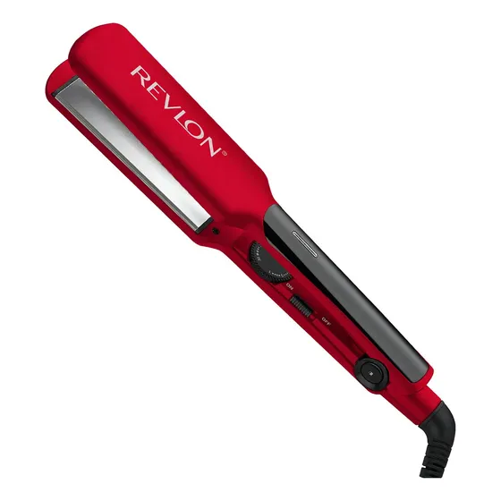 Plancha De Pelo Revlon 220° Placas 4.5 Cm. Recubrimiento Titanio - Roja