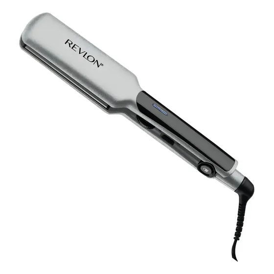 Plancha De Pelo Revlon 230° Placas 5.08Cm. Recubrimiento Titanio - plateada glitter