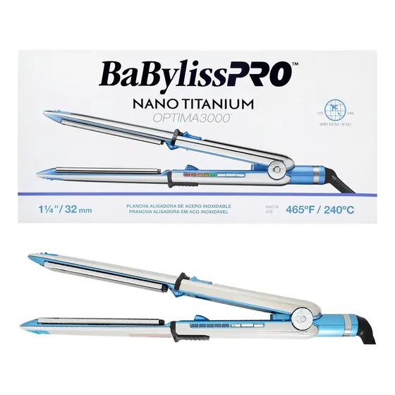 Plancha Pelo Babyliss Alisado Óptima 3000 Color Plateada 220 V