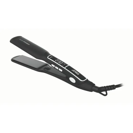 Planchita De Pelo Atma Pl8862np Wide Titanium 230° Tech Ion Color Negro