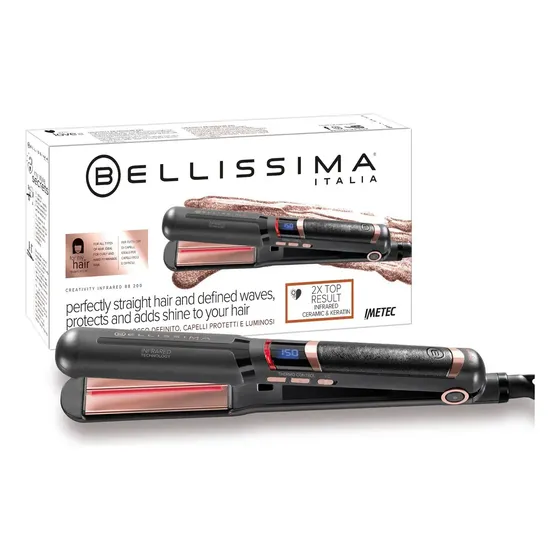 Planchita De Pelo Bellissima Italia B8 200 My Pro Infrared Color Negro