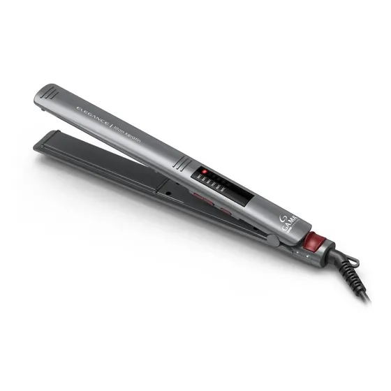 Planchita De Pelo Gama Elegance Led Titan Keratin Premium Color Gris Claro