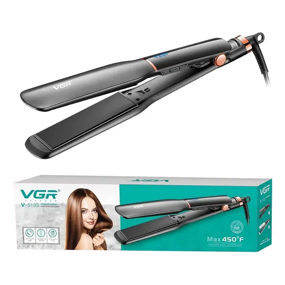 Planchita De Pelo Profesional Vgr V-519s Cerámica 230°c Negro