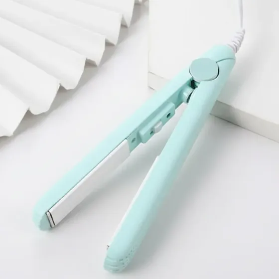 Planchita Mini Para Flequillo Pelo Para Cartera Viaje WIMPORT Color Aqua