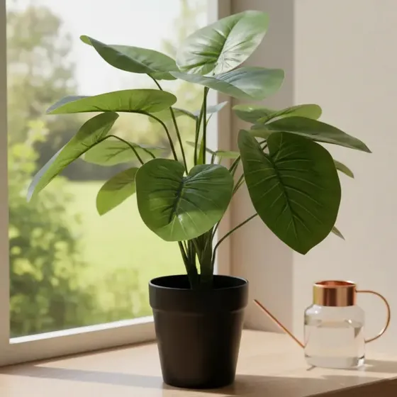 Planta Artificial Con Maceta Hojas Calidad Premium - Sheshu Color VerdeMod3