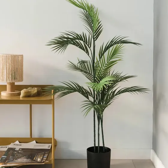 Planta Artificial Palmera Areca 110cm Calidad Premium Verde