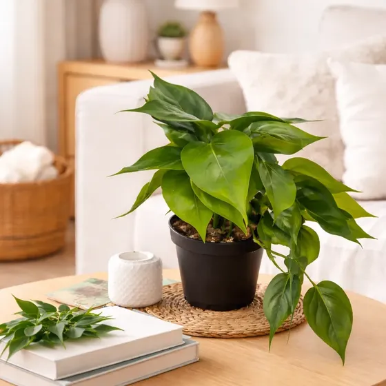 Planta Artificial Potus Decoración Interior Maceta Plastica